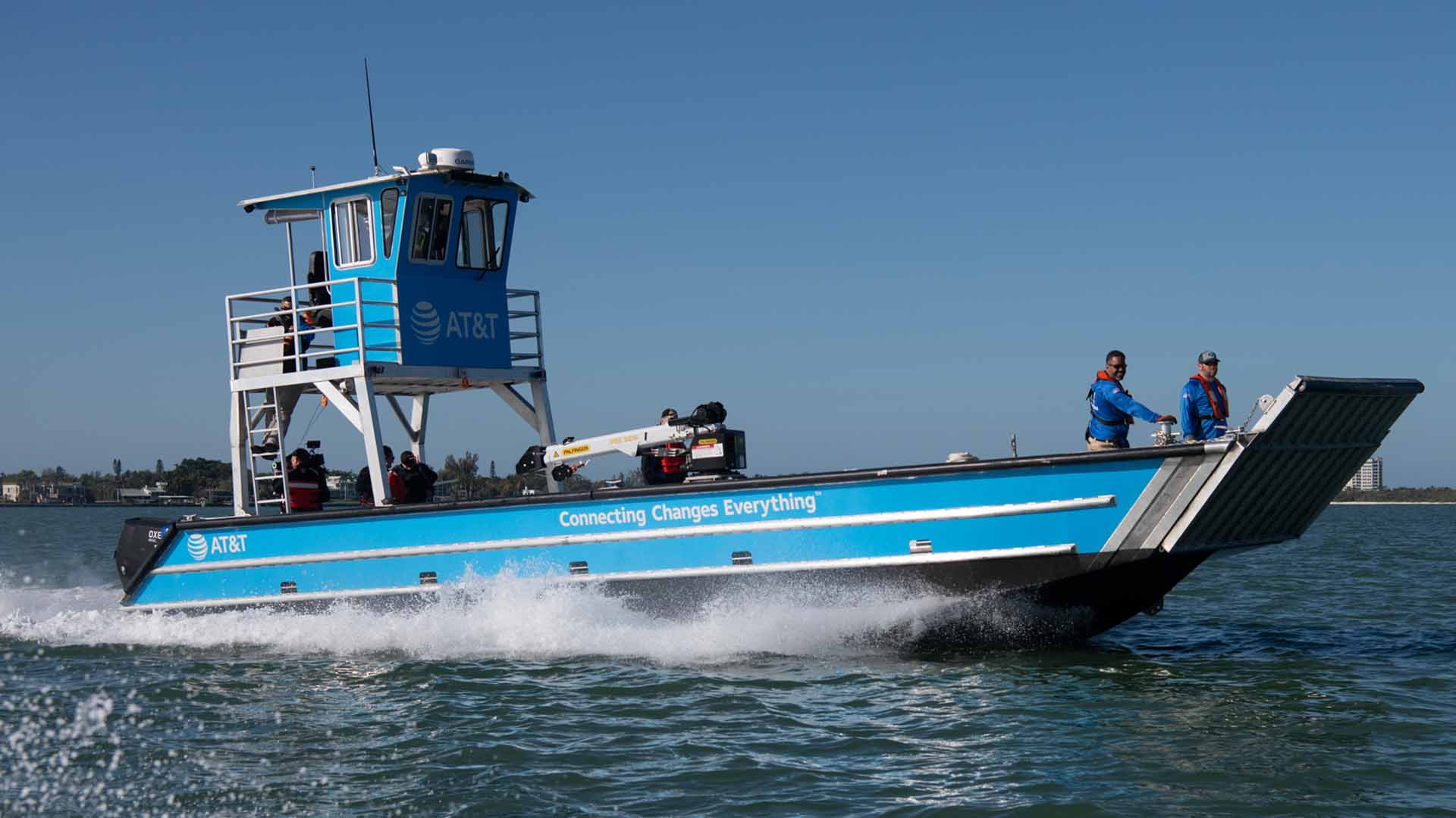 New AT&T Landing Craft in action on water
