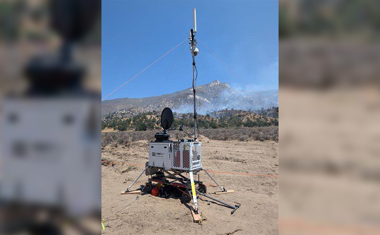 FirstNet Compact Rapid Deployable (CRD) provides service in Bodfish, CA to emergency services impacted by the Borel Fire.